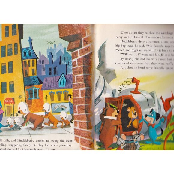 Huckleberry Hound – Big Golden Book 1960 Hanna-Barbera – Memling, McGary & Pratt - Picture 5 of 6